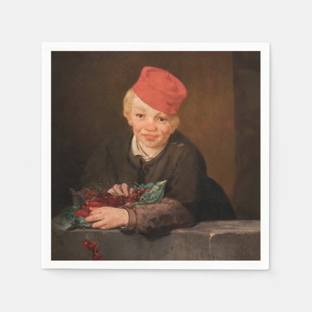 Edouard Manet - Boy med Cherries Pappersservett (Framsidan)