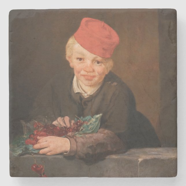 Edouard Manet - Boy med Cherries Stenunderlägg (Framsidan)