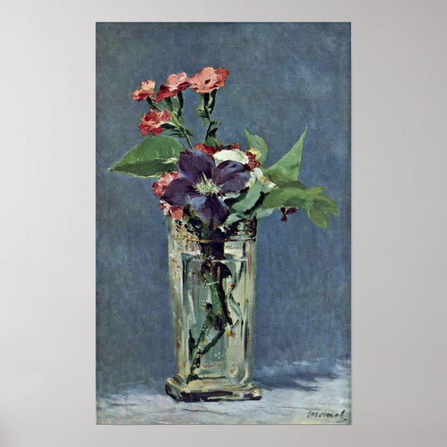 edouard Manet - Carnations och Clematis Poster (Framsidan)
