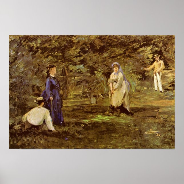 edouard Manet - croquet-spel Poster (Framsidan)