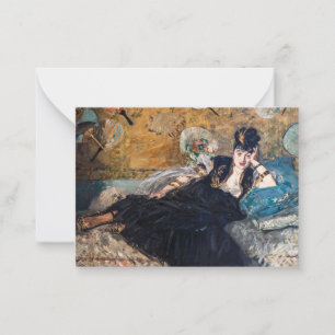 Edouard Manet - Dam med Fläkt Anteckningskort