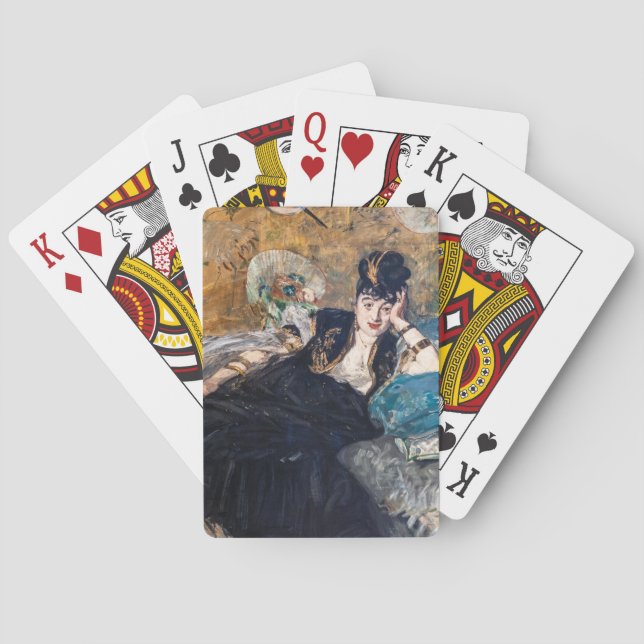 Edouard Manet - Dam med Fläkt Casinokort (Baksidan)