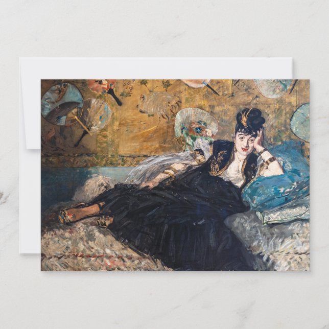 Edouard Manet - Dam med Fläkt Inbjudningar (Framsida)