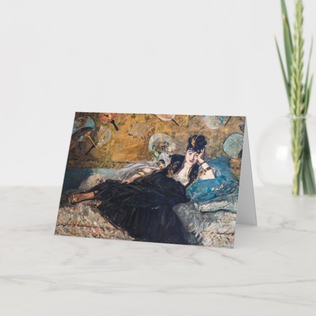 Edouard Manet - Dam med Fläkt Kort (Framsida)