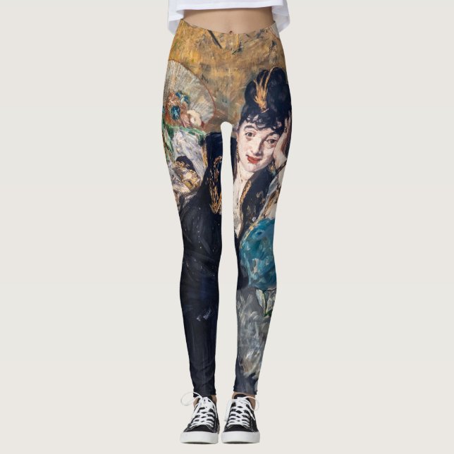 Edouard Manet - Dam med Fläkt Leggings (Framsida)