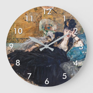 Edouard Manet - Dam med Fläkt Stor Klocka