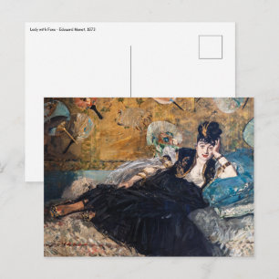 Edouard Manet - Dam med Fläkt Vykort