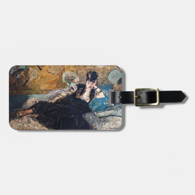 Edouard Manet - Dam med solfjädrar Bagagebricka (Horisontell Framsida)