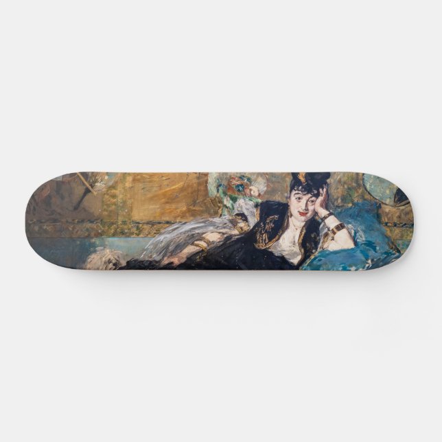 Edouard Manet - Dam med solfjädrar Mini Skateboard Bräda 18,5 Cm (Horz)