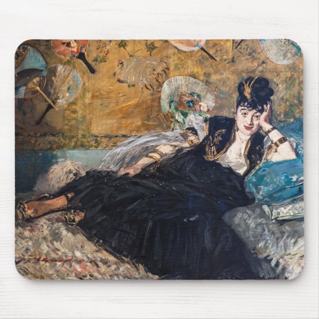 Edouard Manet - Dam med solfjädrar Musmatta (Framsidan)