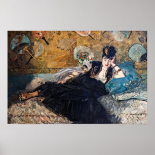Edouard Manet - Dam med solfjädrar Poster