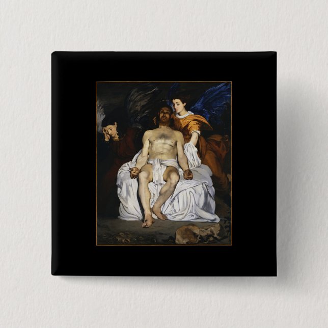 Edouard Manet - Döda Kristus med Änglar - 1864 Knapp (Framsida)