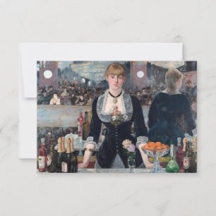 Edouard Manet - En bar på Folies-Bergere Tack Kort