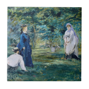 Edouard Manet - ett Croquet-spel Kakelplatta