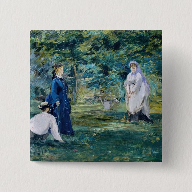Edouard Manet - ett Croquet-spel Knapp (Framsida)