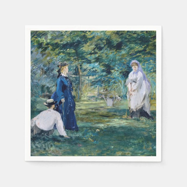 Edouard Manet - ett Croquet-spel Pappersservett (Framsidan)