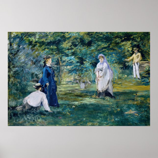 Edouard Manet - ett Croquet-spel Poster (Framsidan)