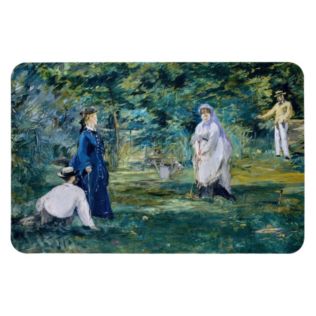 Edouard Manet - Ett krocketspel Magnet (Horisontell)