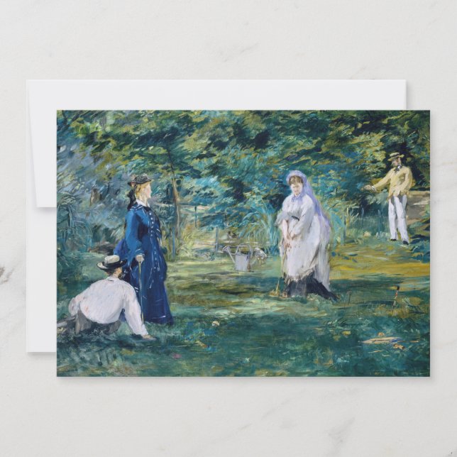 Edouard Manet - Ett krocketspel Tack Kort (Framsida)