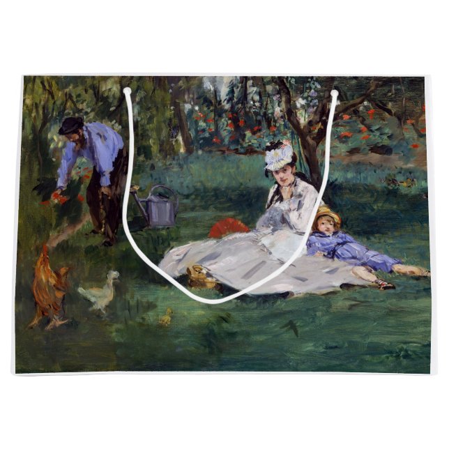 Edouard Manet - familjen Monet i trädgården (Framsidan)