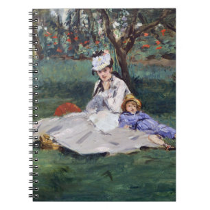 Edouard Manet - familjen Monet i trädgården Anteckningsbok
