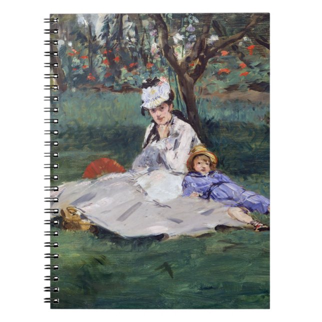 Edouard Manet - familjen Monet i trädgården Anteckningsbok (Framsidan)