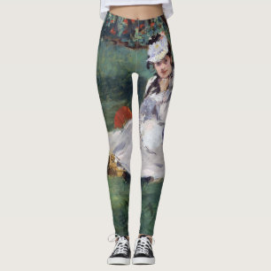 Edouard Manet - familjen Monet i trädgården Leggings