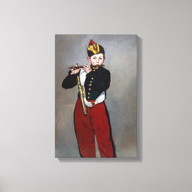 Edouard Manet - Fifaren / Ung flöjtist Canvastryck (Framsida)