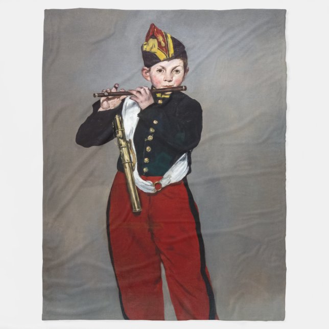 Edouard Manet - Fifaren / Ung flöjtist Fleecefilt (Framsidan)