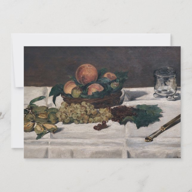 Edouard Manet - Fortfarande liv, Fruits på Bord Inbjudningar (Framsida)