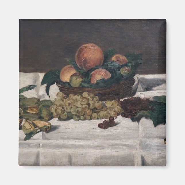 Edouard Manet - Fortfarande liv, Fruits på Bord Magnet (Framsidan)