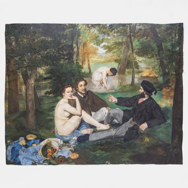 Edouard Manet - Frukost i det gröna Fleecefilt (Framsidan (Horisontell))