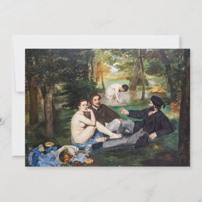 Edouard Manet - Frukost i det gröna Inbjudningar (Framsida)