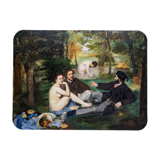 Edouard Manet - Frukost i det gröna Magnet (Horisontell)