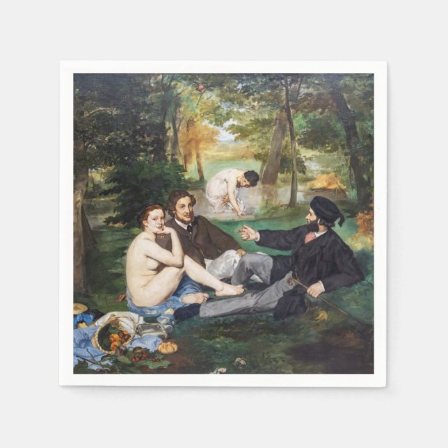 Edouard Manet - Frukost i det gröna Pappersservett (Framsidan)