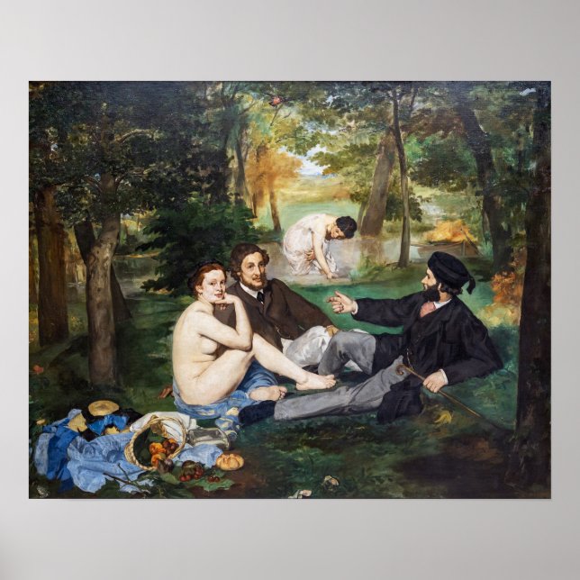 Edouard Manet - Frukost i det gröna Poster (Framsidan)