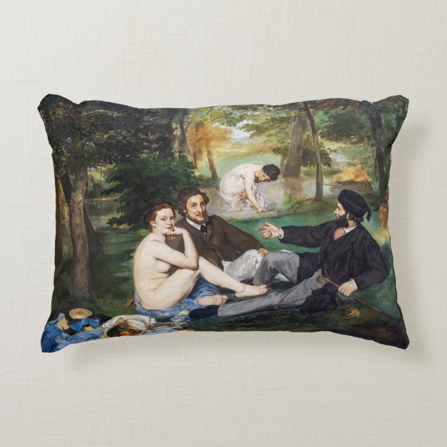 Edouard Manet - Frukost i det gröna Prydnadskudde (Framsidan)
