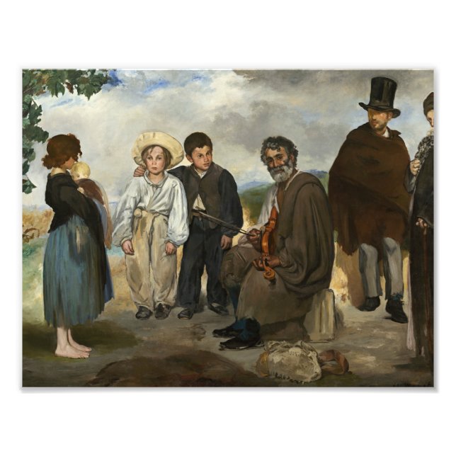 Edouard Manet - Gamla musiker Fototryck (Framsidan)