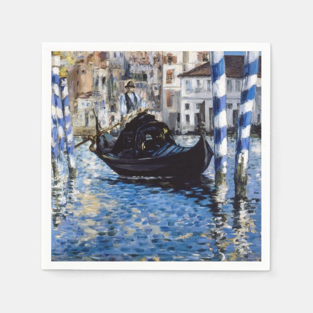 Edouard Manet - Grand Canal, Venedig Pappersservett (Framsidan)