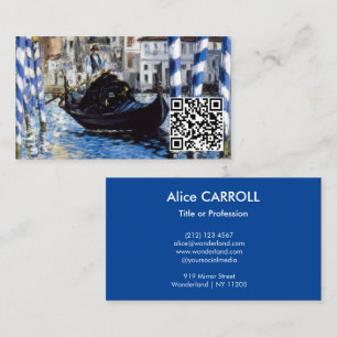 Edouard Manet - Grand Canal, Venedig - QR-kod Visitkort