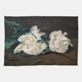 Edouard Manet - Gren of White Peonies, Secateurs Kökshandduk