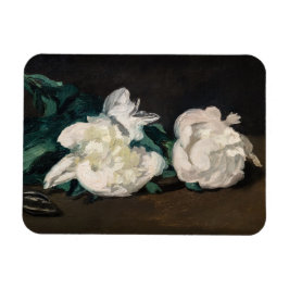 Edouard Manet - Gren of White Peonies, Secateurs Magnet