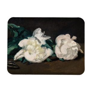 Edouard Manet - Gren of White Peonies, Secateurs Magnet
