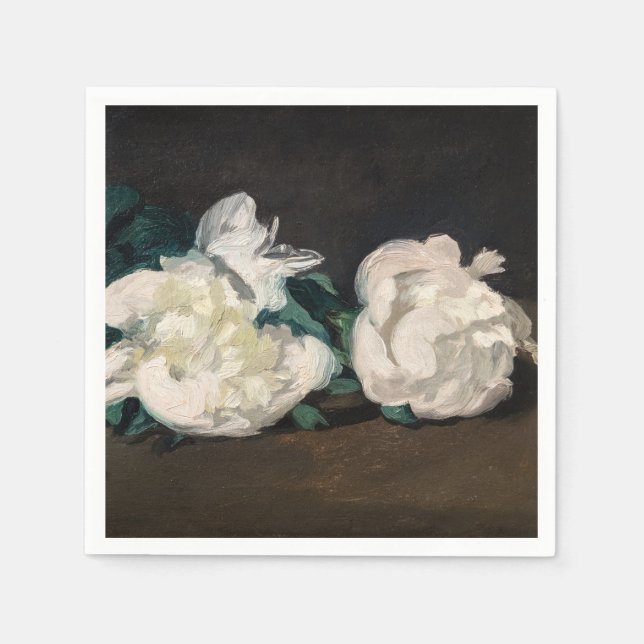 Edouard Manet - Gren of White Peonies, Secateurs Pappersservett (Framsidan)