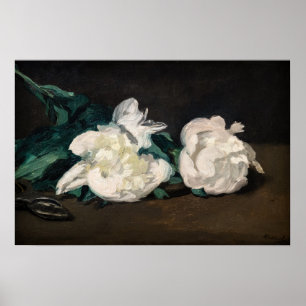 Edouard Manet - Gren of White Peonies, Secateurs Poster
