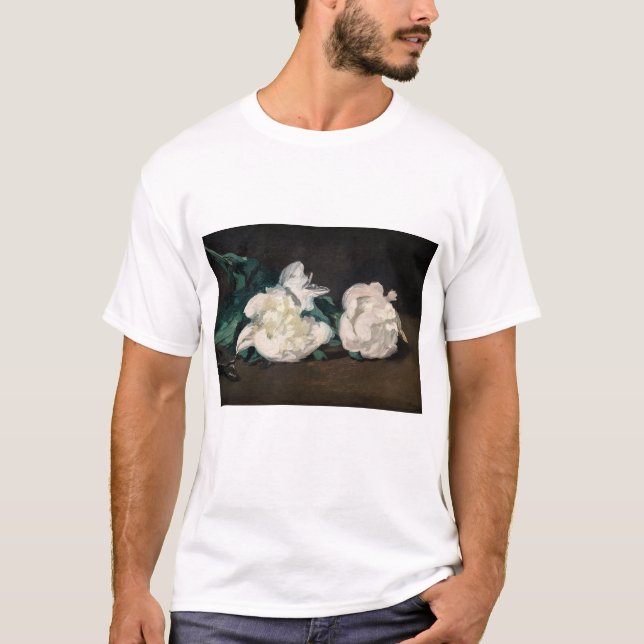 Edouard Manet - Gren of White Peonies, Secateurs T Shirt (Framsida)
