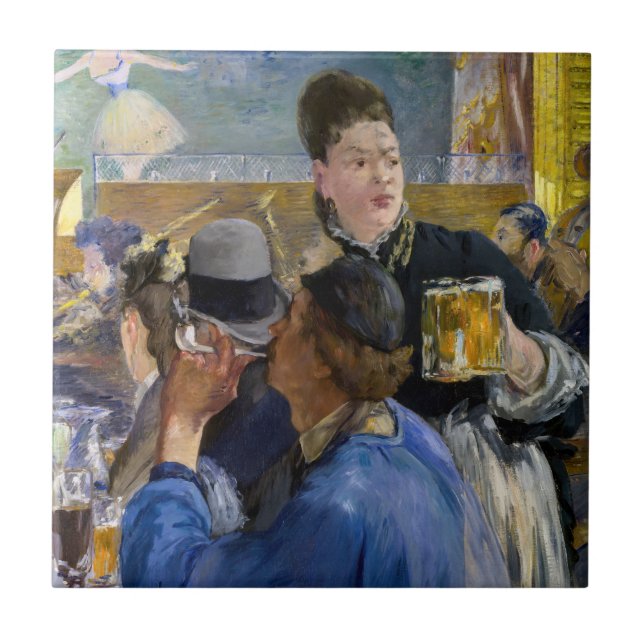 Edouard Manet - hörnet av en Cafe-konsert Kakelplatta (Framsidan)