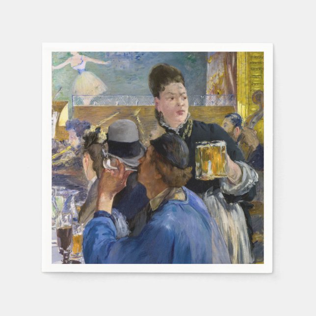 Edouard Manet - hörnet av en Cafe-konsert Pappersservett (Framsidan)