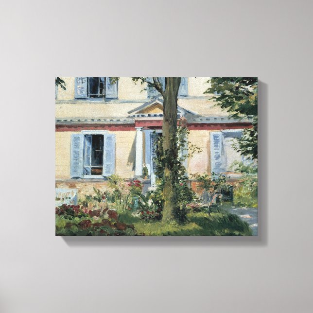 Edouard Manet - House at Rueil Canvastryck (Framsida)
