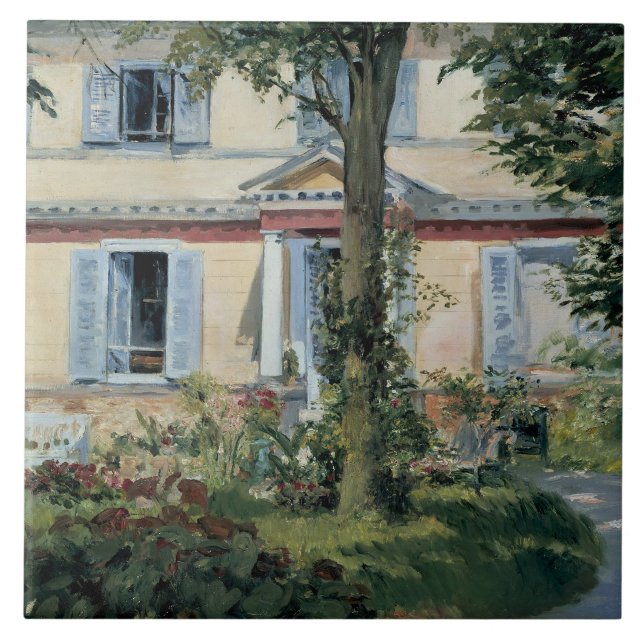 Edouard Manet - House at Rueil Kakelplatta (Framsidan)